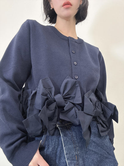 ribbon hem cardigan
