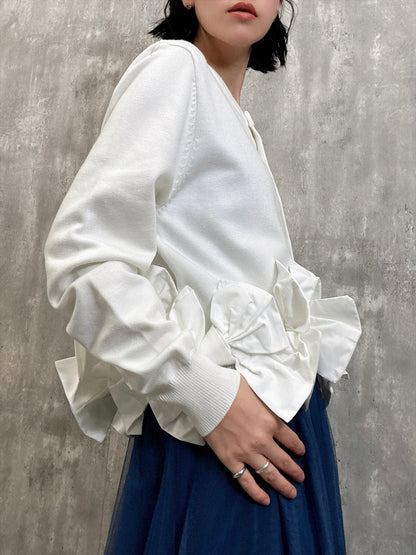 ribbon hem cardigan