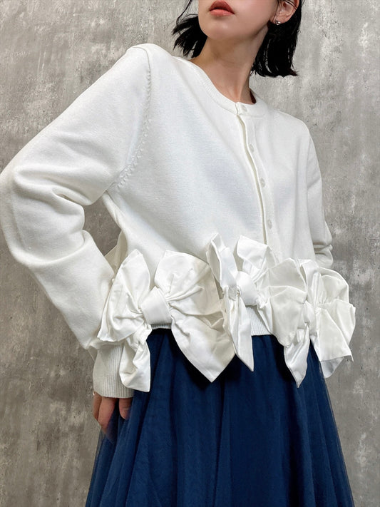 ribbon hem cardigan