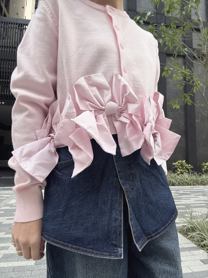 ribbon hem cardigan
