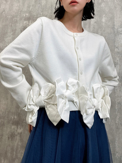 ribbon hem cardigan