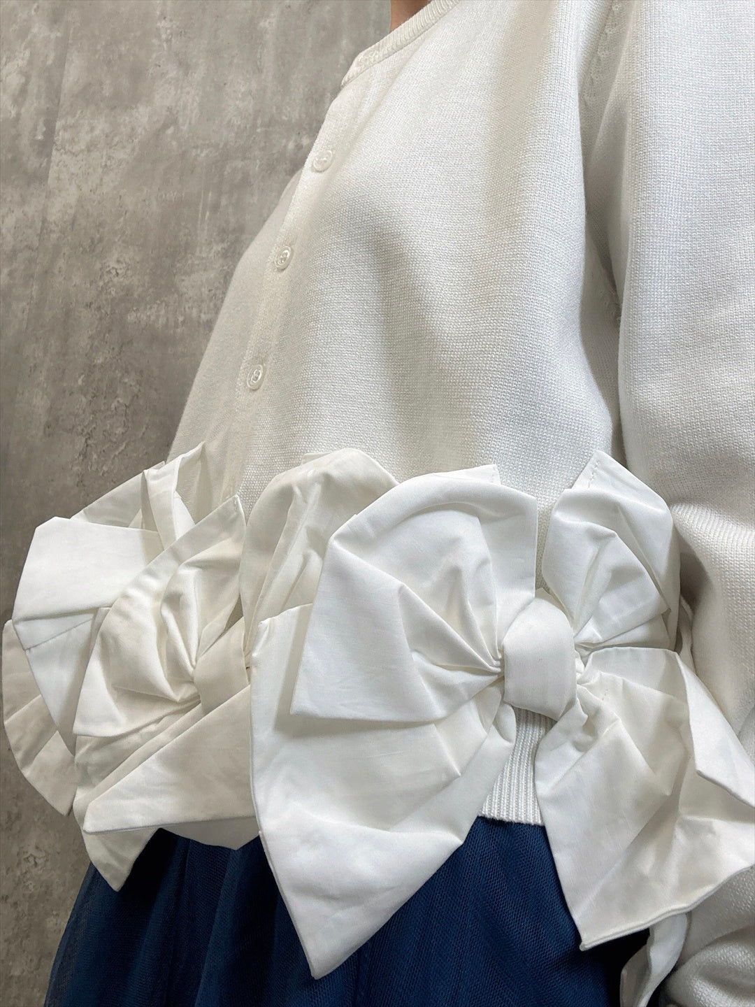 ribbon hem cardigan