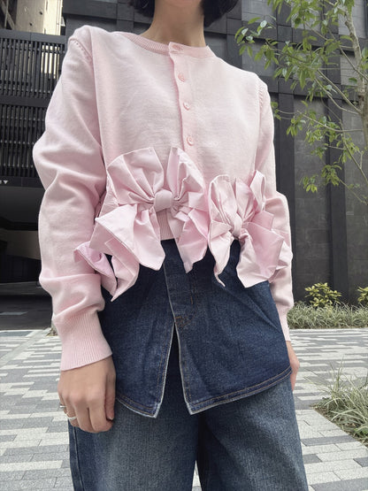 ribbon hem cardigan