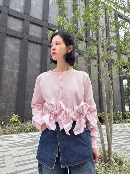 ribbon hem cardigan