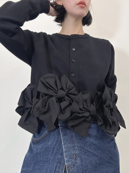 ribbon hem cardigan