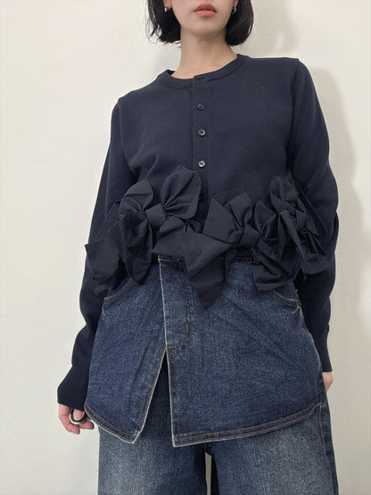 ribbon hem cardigan