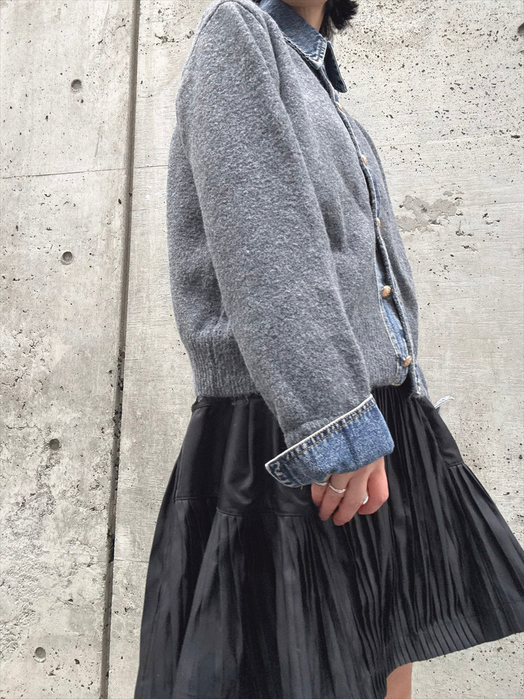 mode taffeta pleated skirt