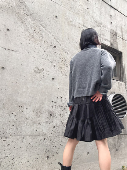 mode taffeta pleated skirt