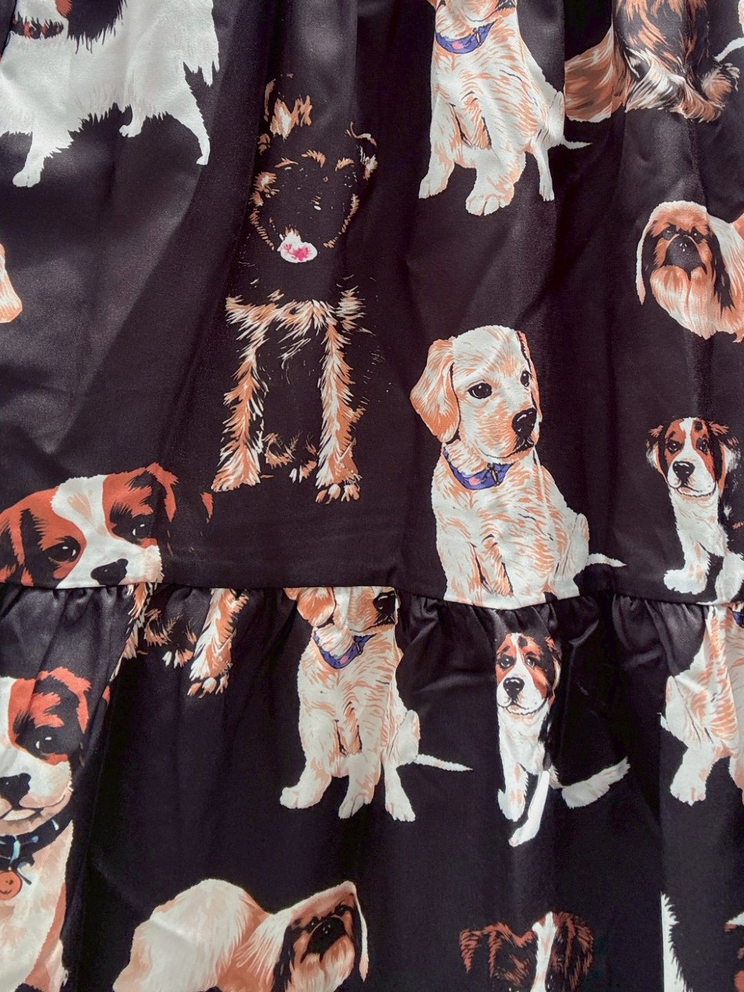dog print tiered one piece