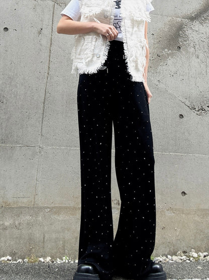 feather tweed vest