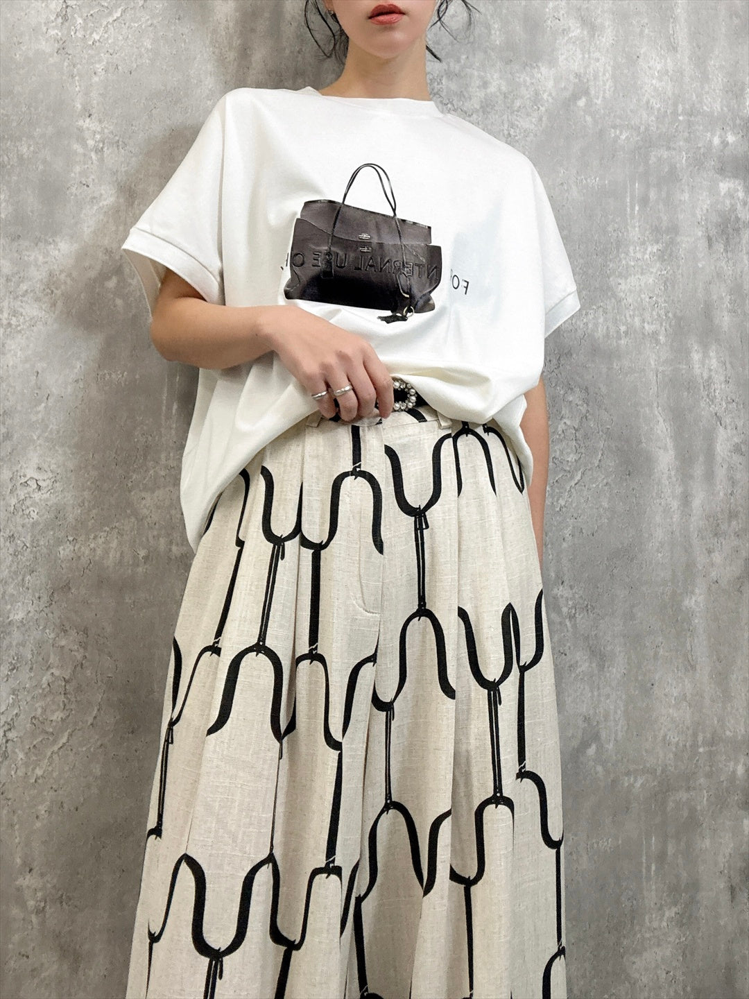modern geometric line linen pants