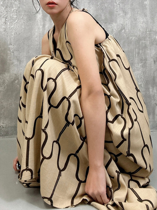 modern line halter neck maxi one piece