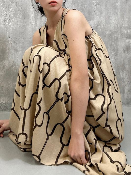 modern line halter neck maxi one piece