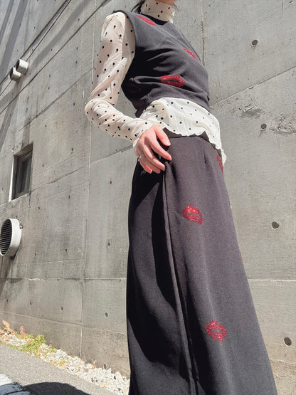 lip rhinestone setup