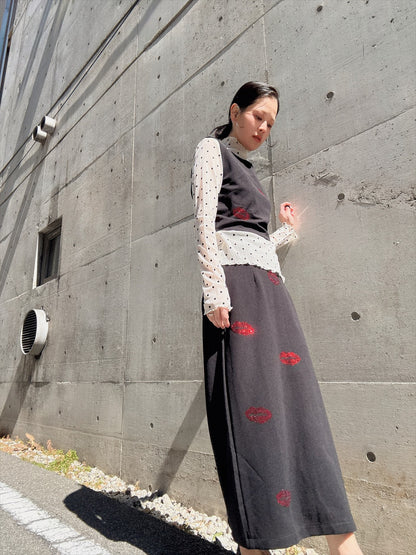 lip rhinestone setup