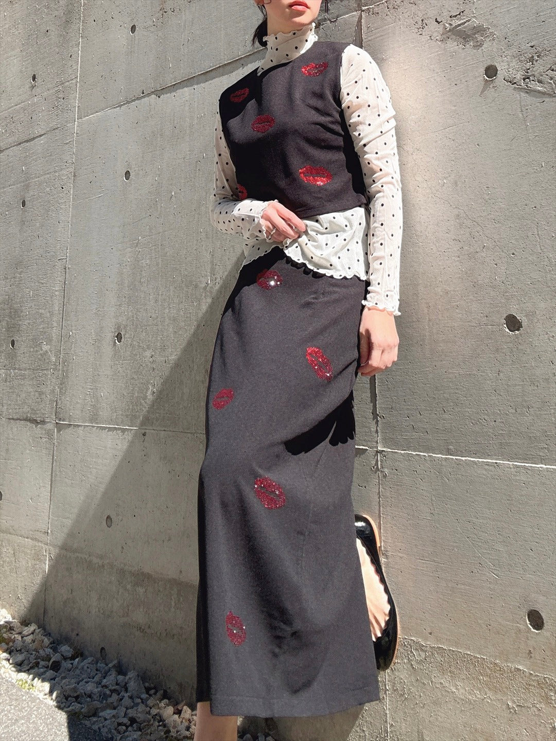 lip rhinestone setup