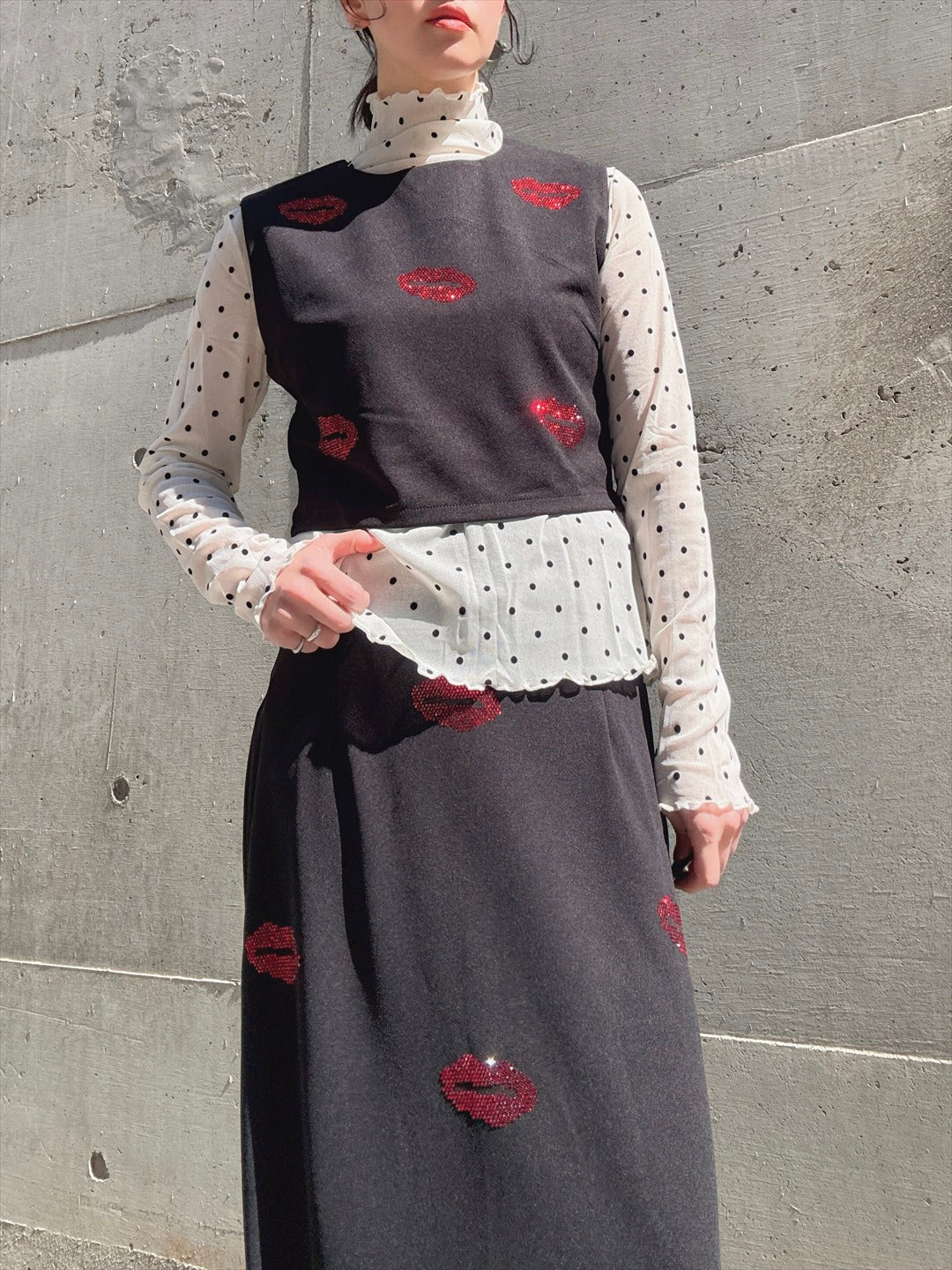 lip rhinestone setup