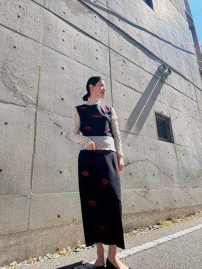 lip rhinestone setup