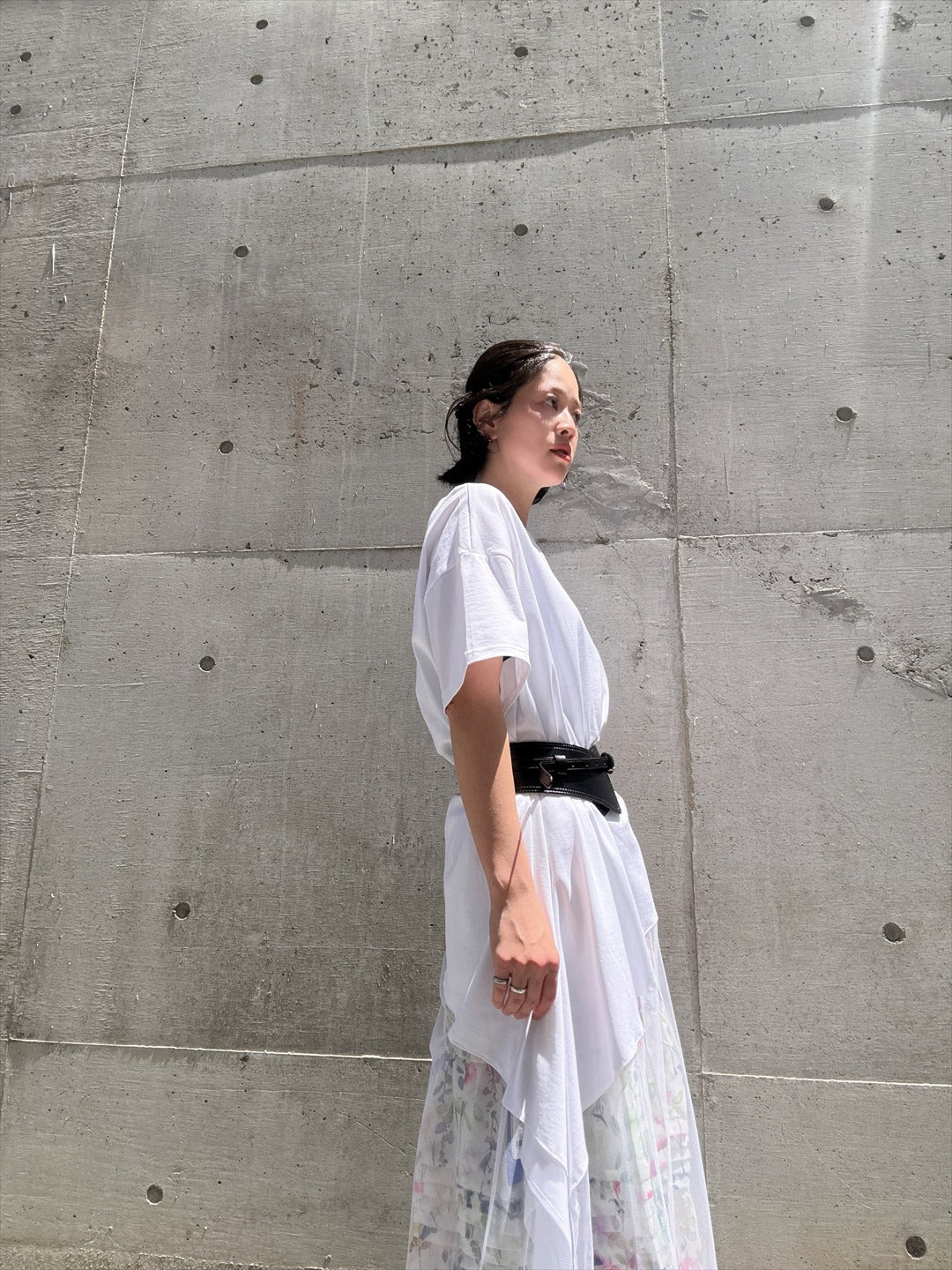 tulle docking asymmetry Tshirt – miele grande