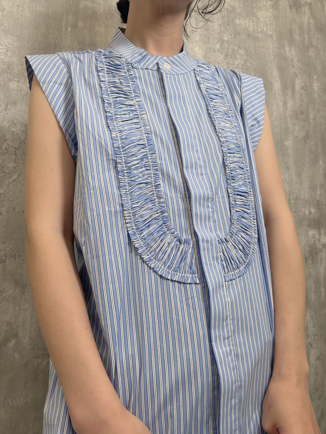 french sleeve bosom blouse