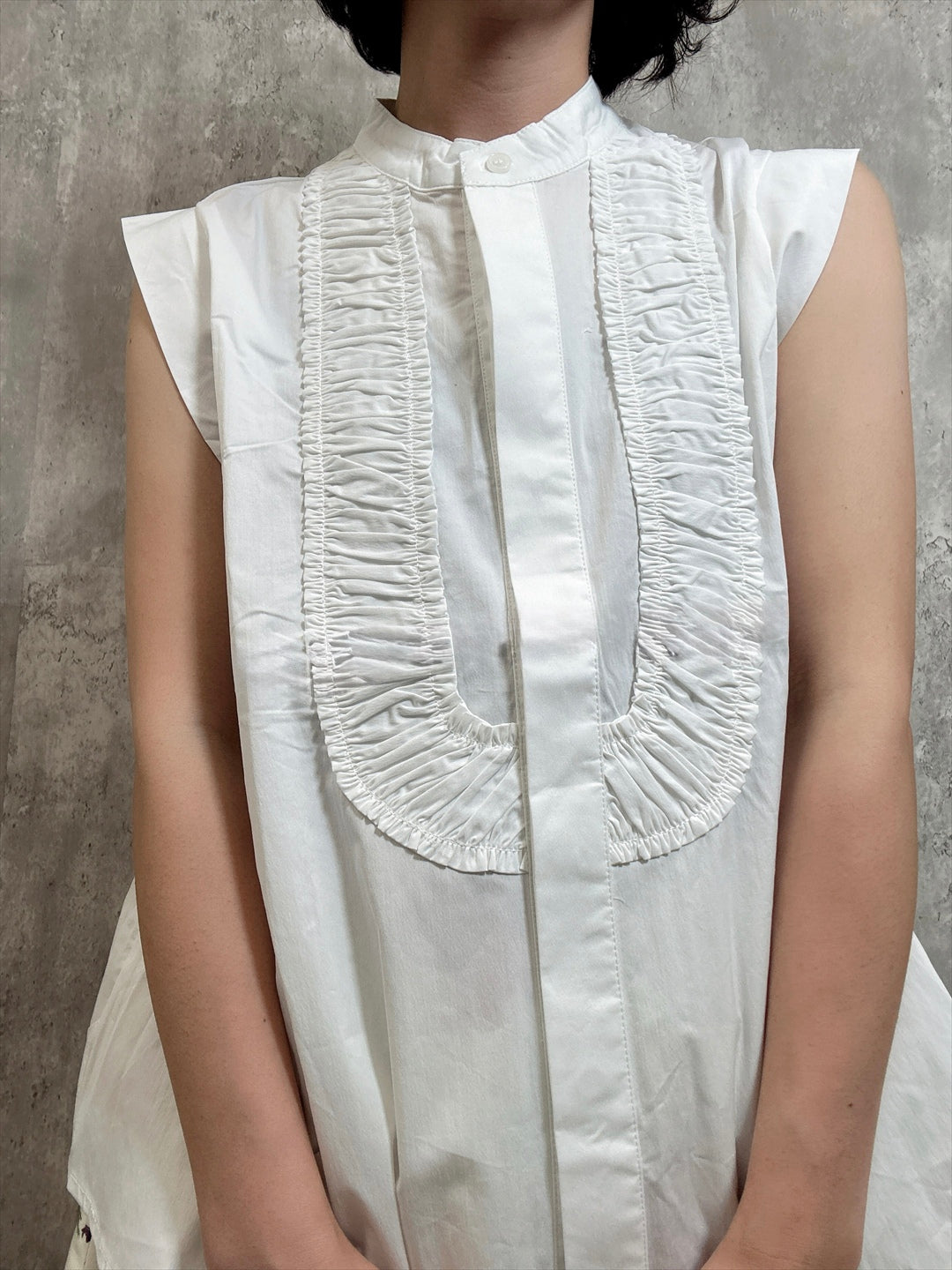 french sleeve bosom blouse