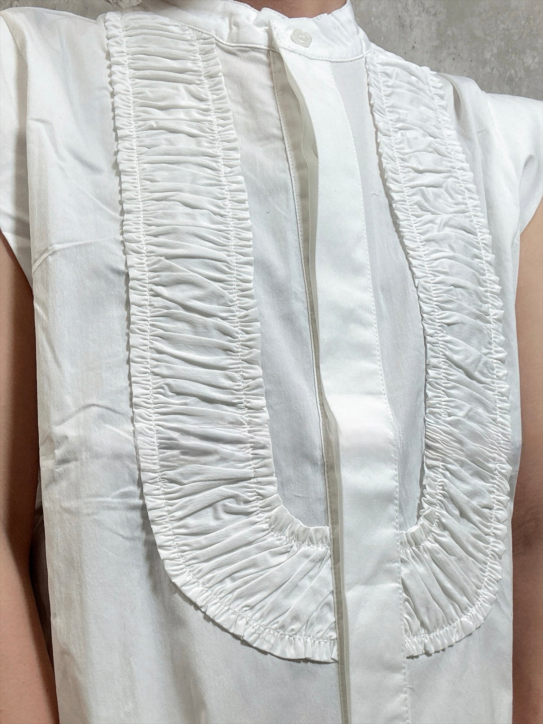 french sleeve bosom blouse