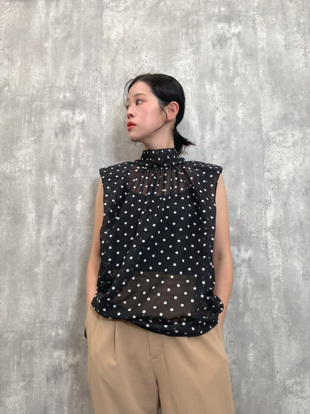 bow tie simple blouse