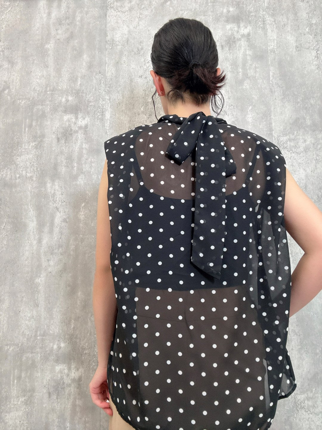 bow tie simple blouse