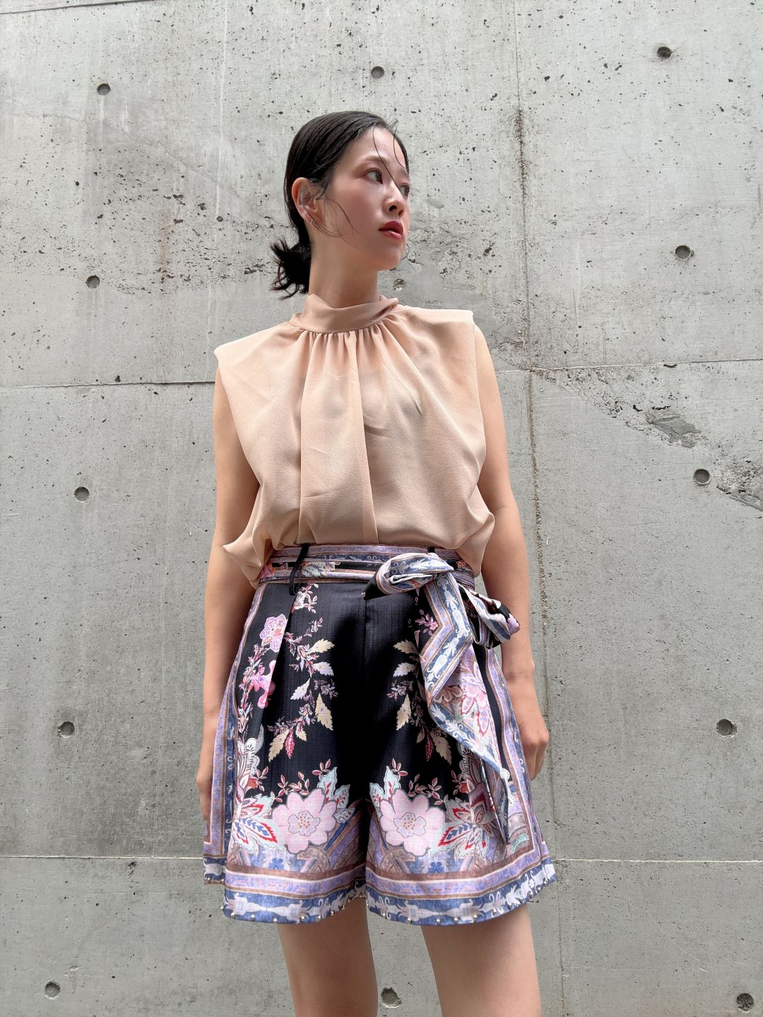 bow tie simple blouse