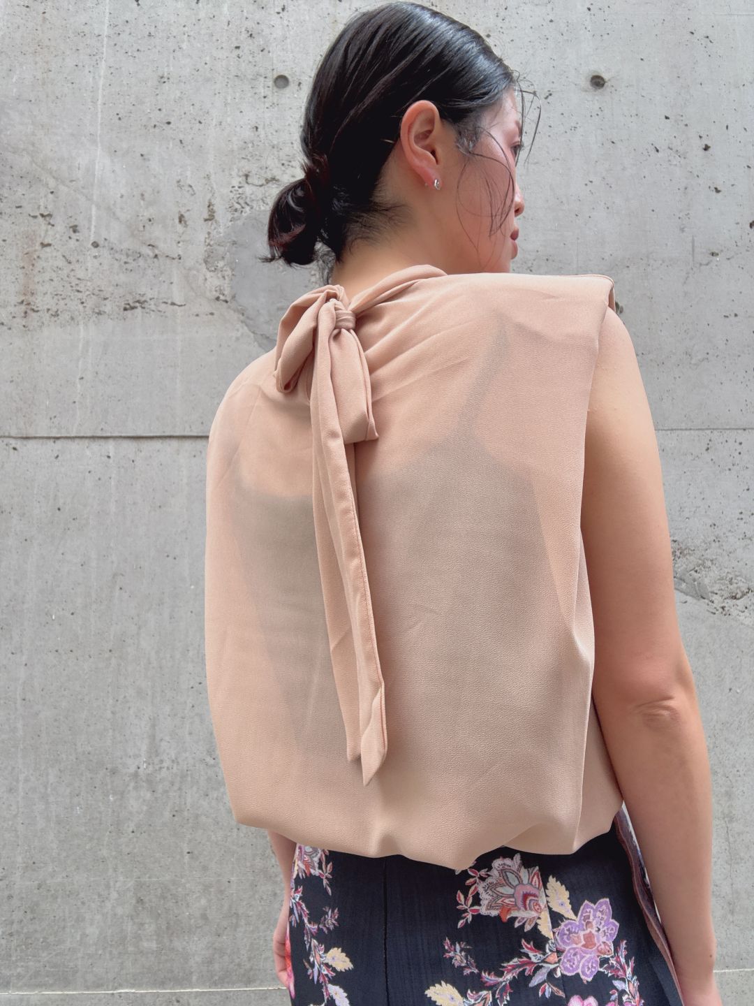 bow tie simple blouse