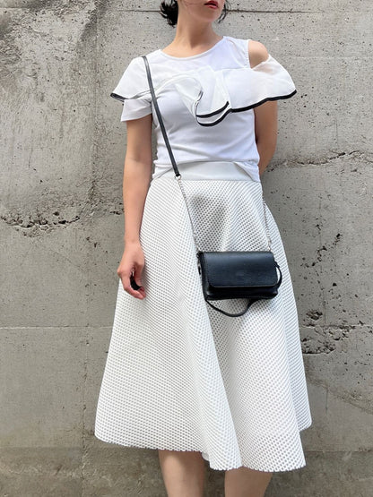 piping frill pullover