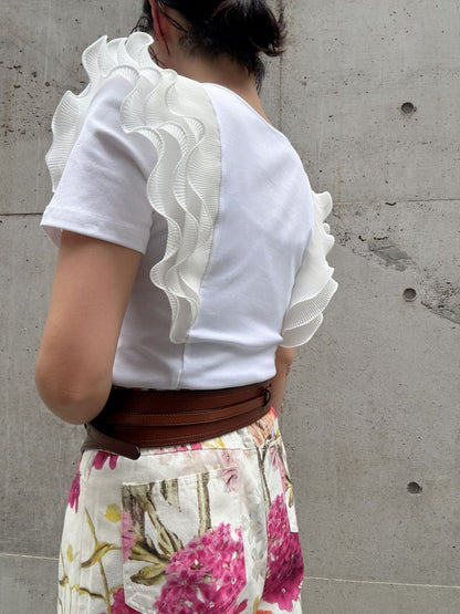 frill sleeve pullover　　