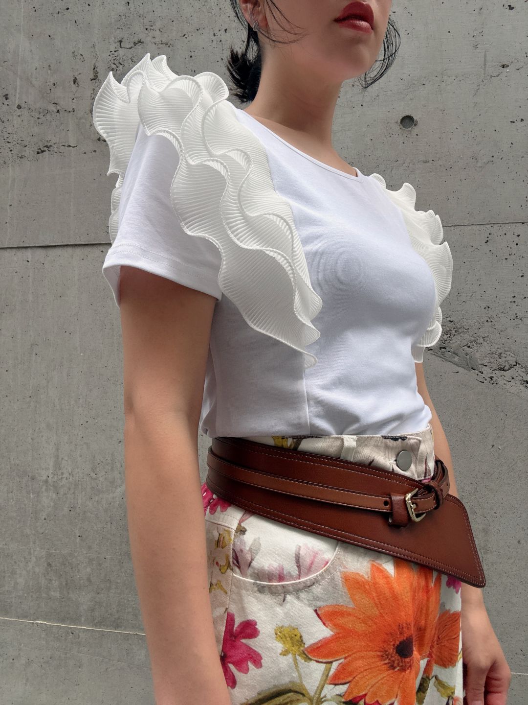 frill sleeve pullover　　