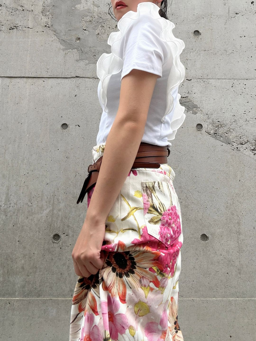 frill sleeve pullover　　