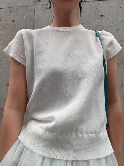 tulle hem summer knit