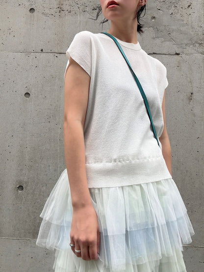 tulle hem summer knit