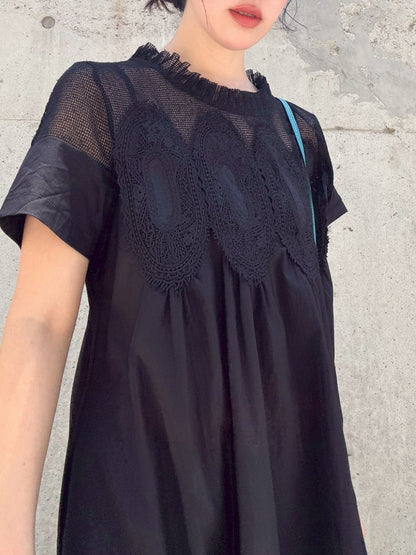 mesh lace one piece