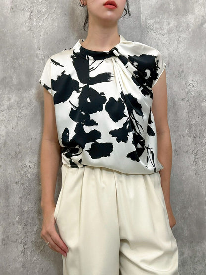 satin french　sleeve