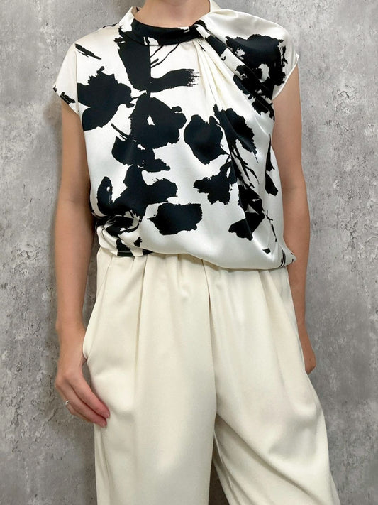 satin french　sleeve