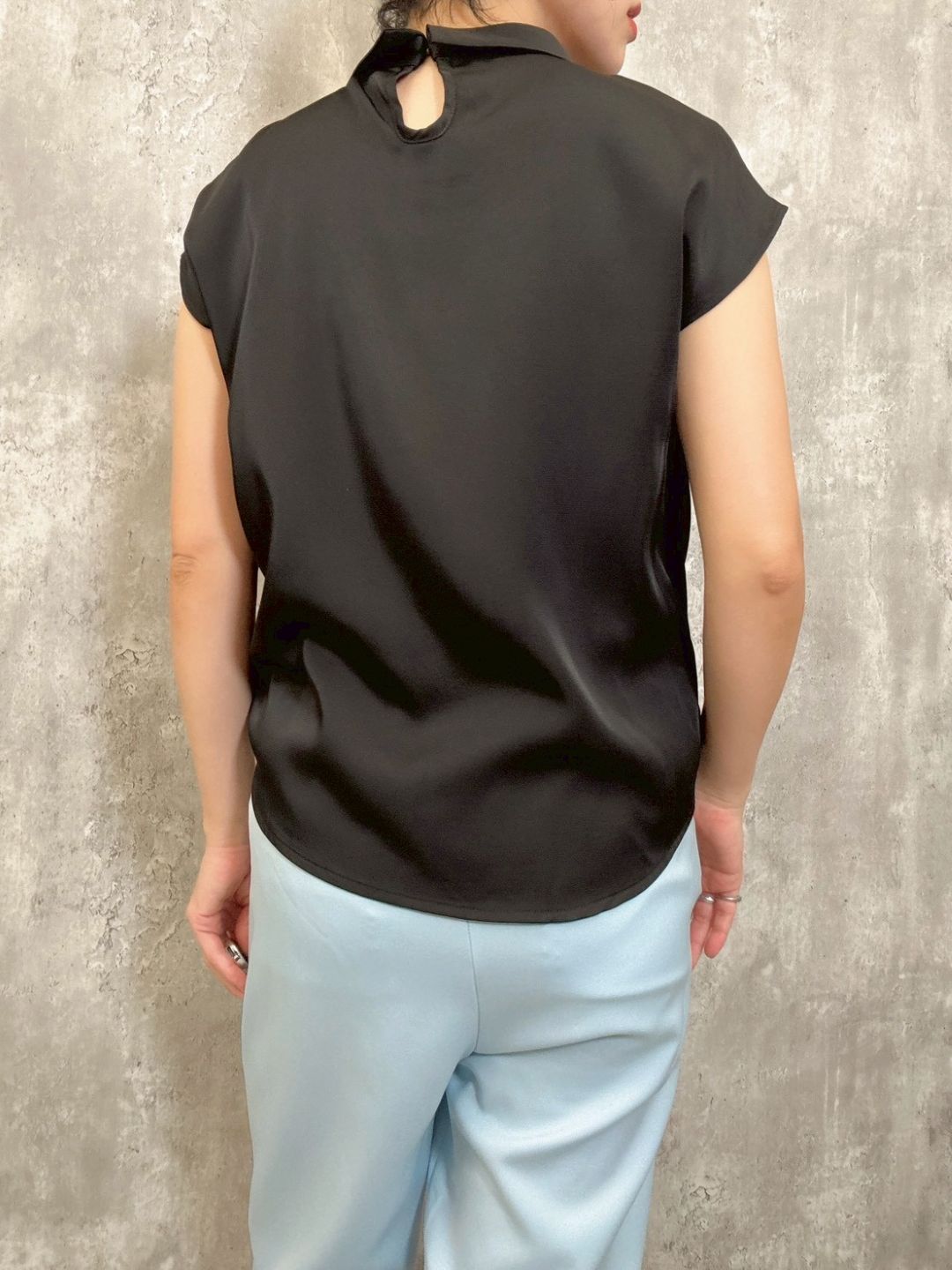 satin french　sleeve