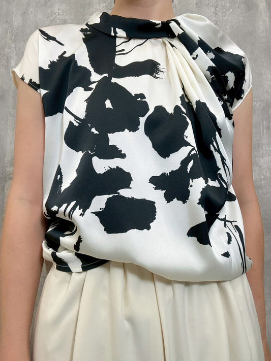 satin french　sleeve