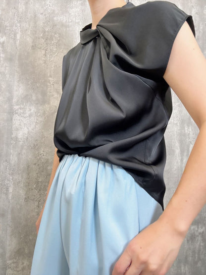 satin french　sleeve