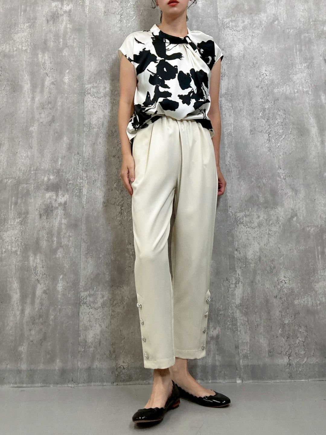 satin french　sleeve