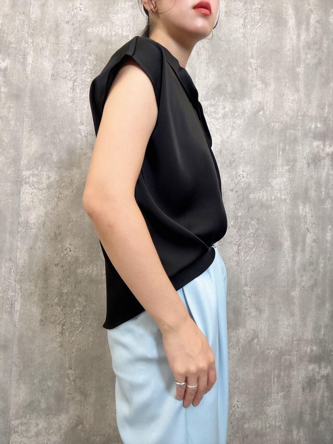 satin french　sleeve