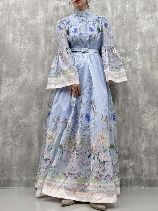 classical bird flower onepiece