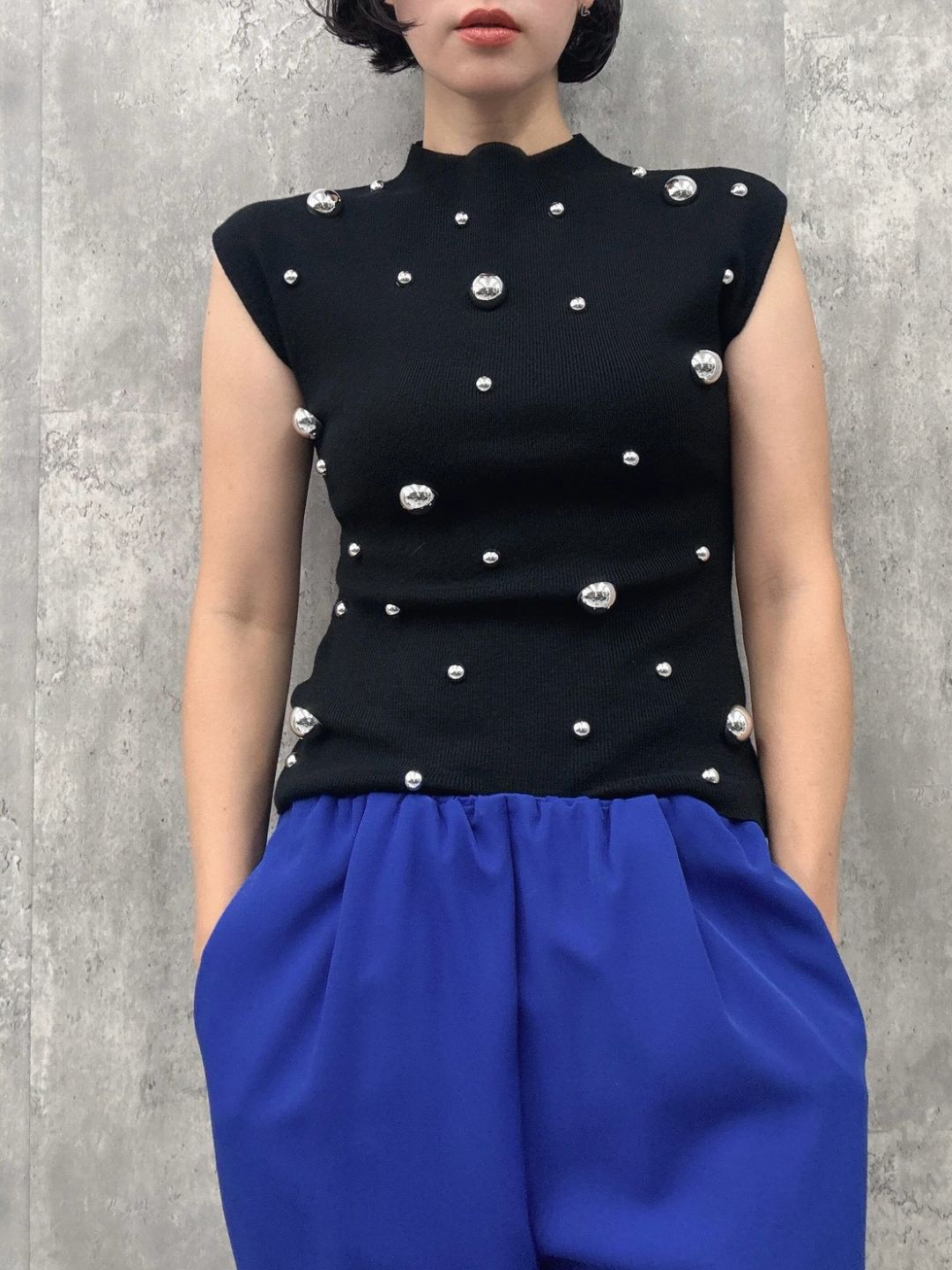 galaxy stud french sleeveKnit