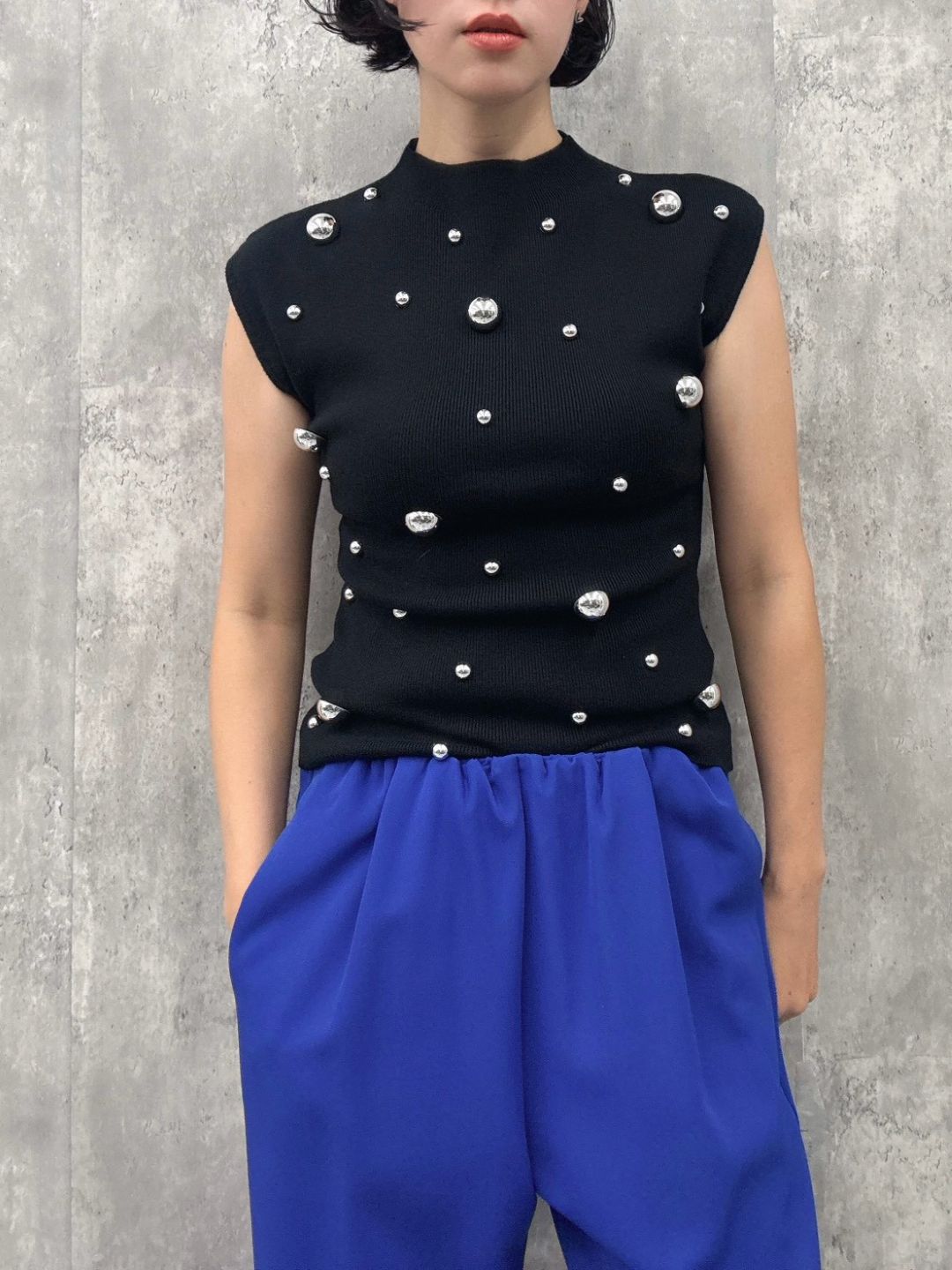 galaxy stud french sleeveKnit