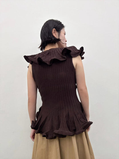 frill sleeve knit