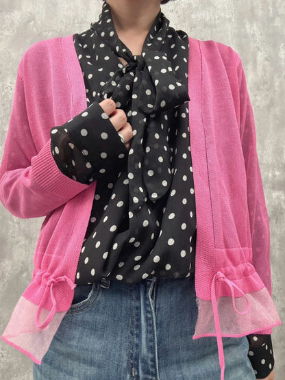 sier frill cardigan