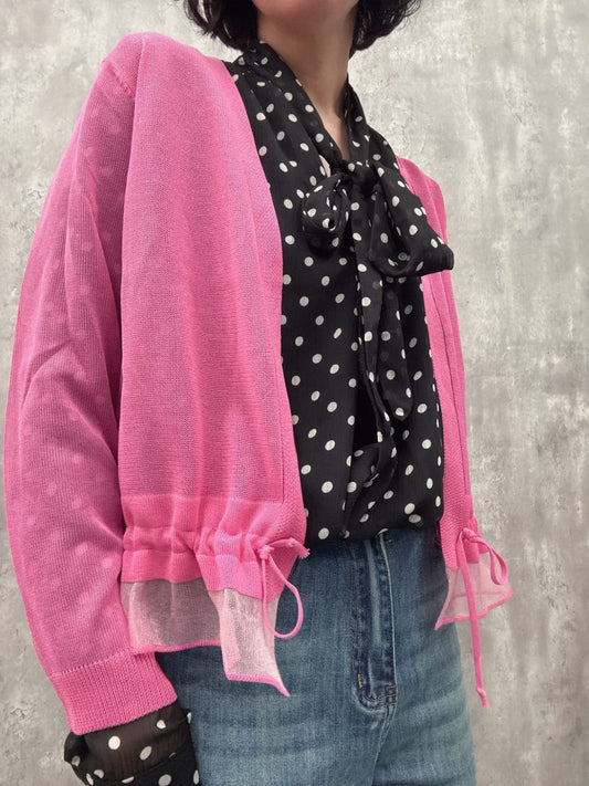 sier frill cardigan